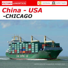 Ocean Shipping Tür zu Tür von China nach Chicago, USA